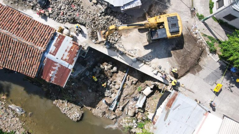 MOP realiza obras de mitigación en comunidad Darío González de Barrio San Jacinto, San Salvador