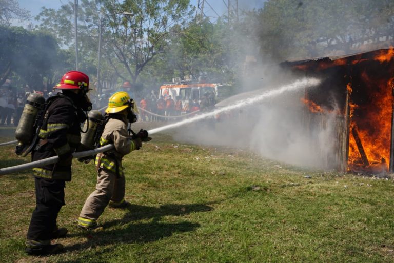 Realizan simulacro de respuesta del Sistema Nacional de Protección Civil ante incendios