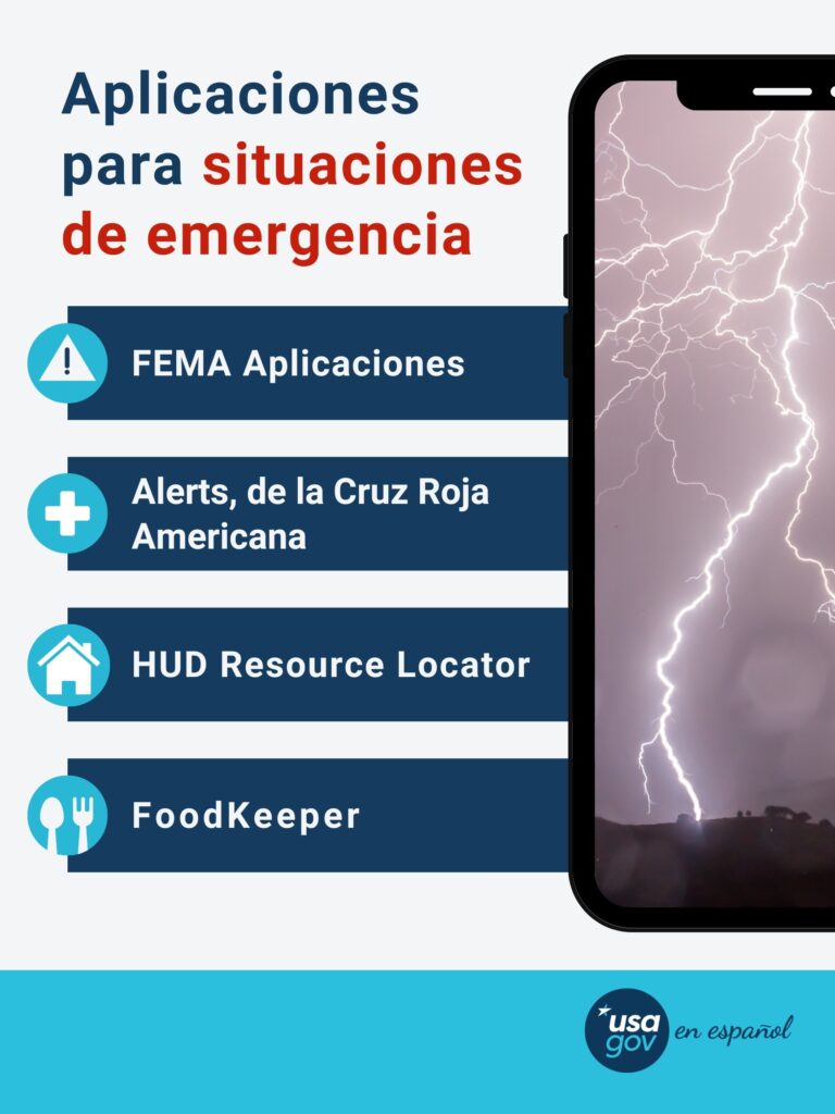 Aplicaciones recomendadas por el Gobierno de EE.UU. para situaciones de emergencia