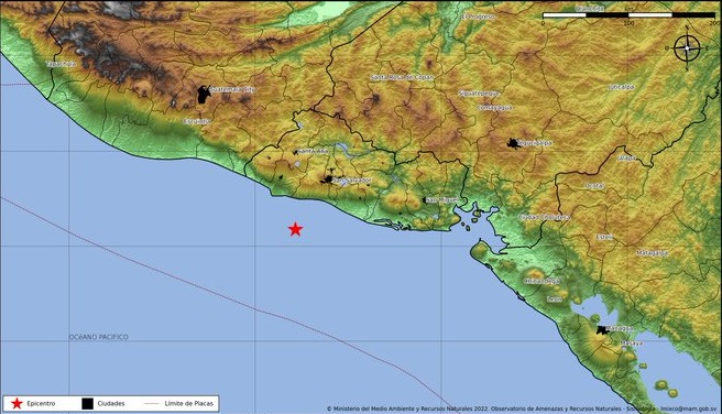 Sismo 6.0 sacude territorio salvadoreño