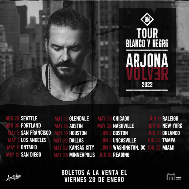 Ricardo Arjona anuncia gira blanco y negro: volver 2023