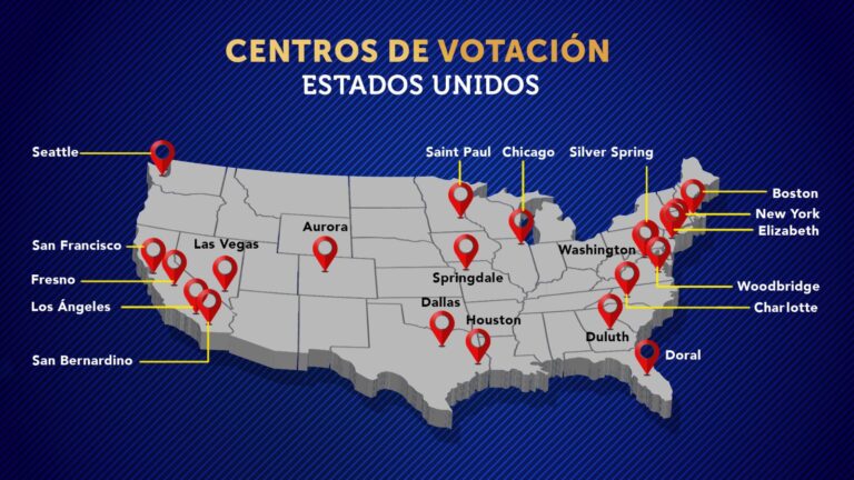 Lugares de Estados Unidos donde la diáspora podrá emitir su voto en el 2024