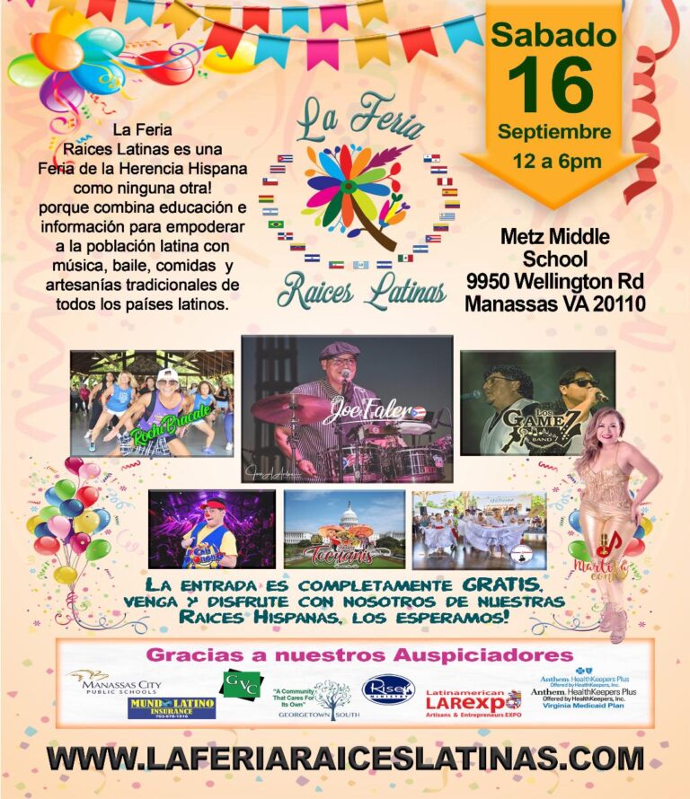 Feria Raíces Latinas, la conexión entre culturas, este 16 de septiembre en Manassas