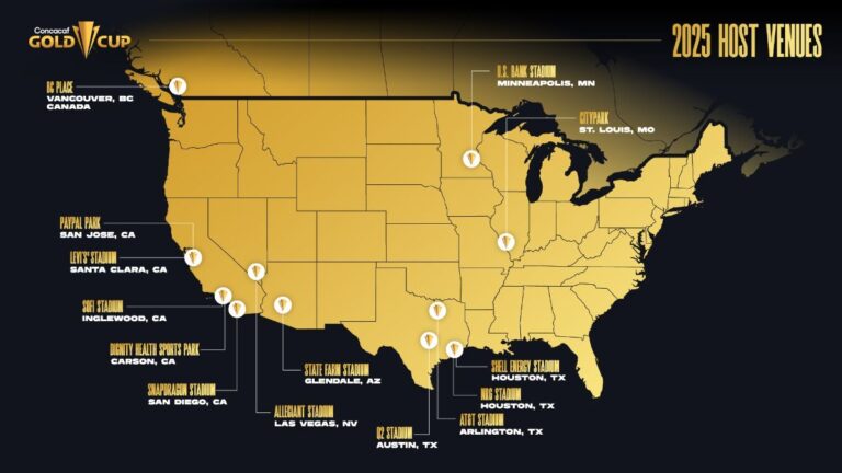 Concacaf anuncia ciudades sedes y estadios para la Copa Oro 2025