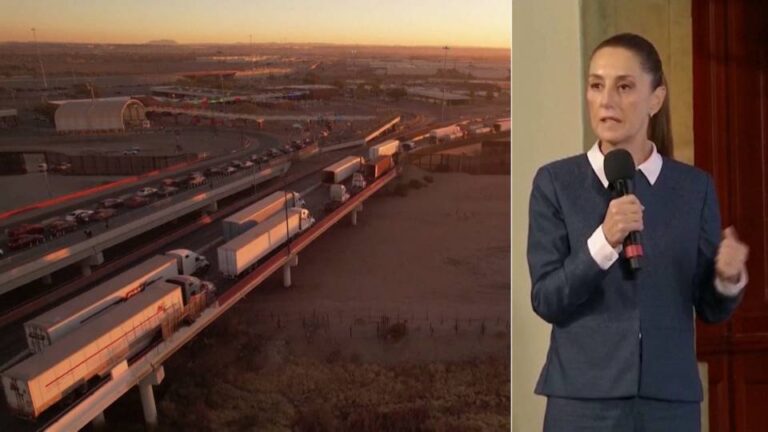 La presidenta mexicana responde a las amenazas arancelarias de Trump y advierte contra una guerra comercial