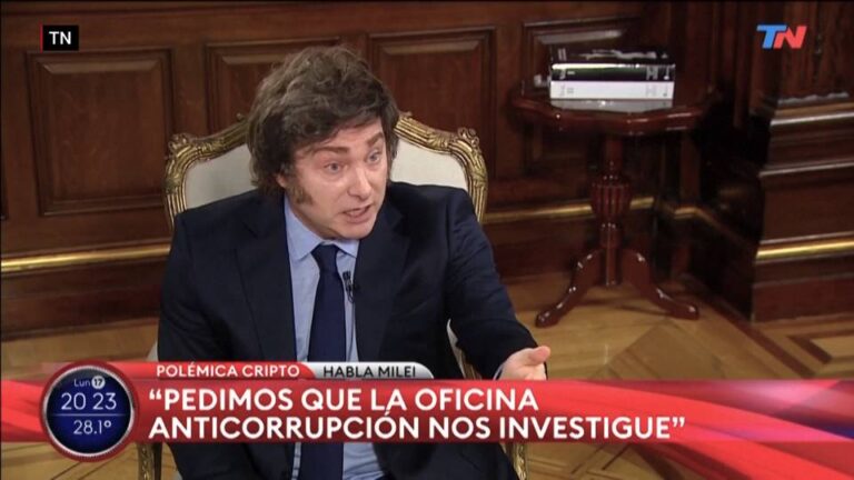 Piden un juicio político contra el presidente argentino, Javier Milei, por respaldar una nueva criptomoneda que se desplomó rápidamente