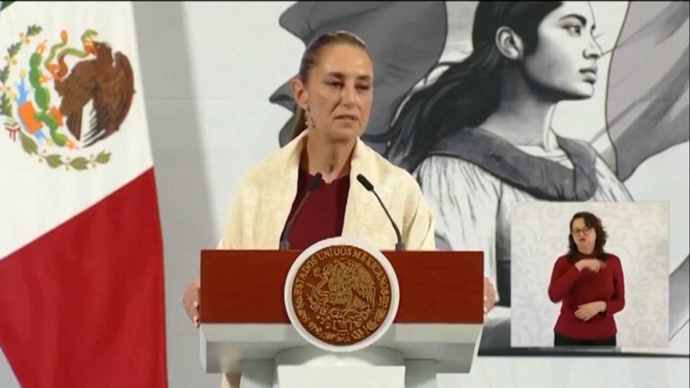 La presidenta de México rechaza los posibles ataques estadounidenses con drones contra cárteles de la droga en territorio mexicano