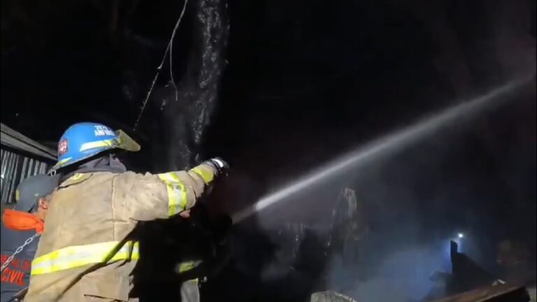 Incendio destruye puestos temporales en parque Isidro Menéndez de Santa Ana