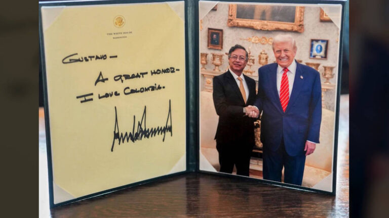 El presidente colombiano, Gustavo Petro, se reúne con Trump en la Casa Blanca