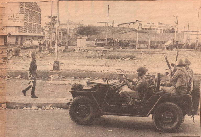 Ejército y Policía Nacional reprimieron a miles de personas que protestaban por fraude electoral del PCN en febrero de 1977
