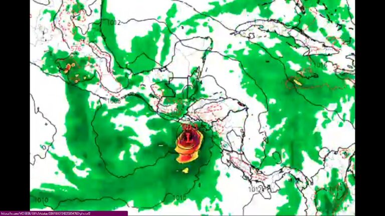Prevén incremento de lluvias por posible desarrollo de sistema ciclónico frente a la costa salvadoreña